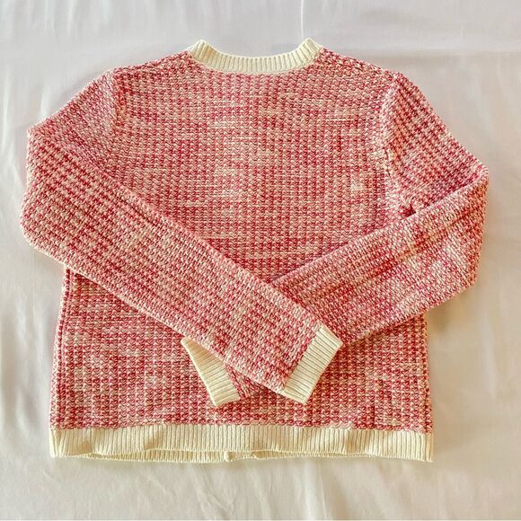 J Crew Factory Popcorn Stitch Lady Jacket Cardigan Sweater Size XS in Pink - Picture 8 of 11